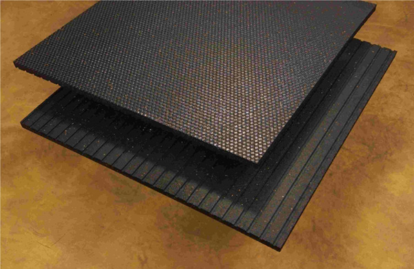 4' x 6' x 3/4" Revulcanized rubber hex mat